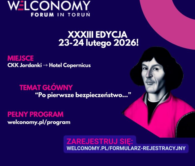 Zbliża się Forum Welconomy! Ze swojej strony serdecznie polecamy panel "Przedsiębiorczość młodych - czy można jej uczyć? Rola samorządu, edukacji i biznesu w kształtowaniu postaw przedsiębiorczych", w którym udział weźmie Prezes Zarządu Kujawsko-Pomorskiego Funduszu Pożyczkowego, Agnieszka Wasita (wtorek, 24 lutego, godz. 10:45-11:45, Hotel Copernicus).